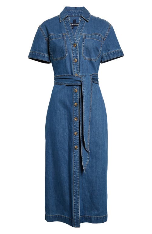 Veronica Beard Evelyn Denim Shirt Dress In Cornflower
