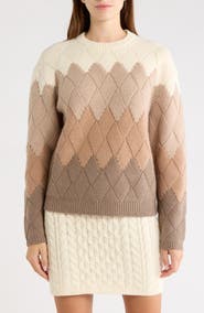 Theory Faux Weave Wool & Cashmere Sweater