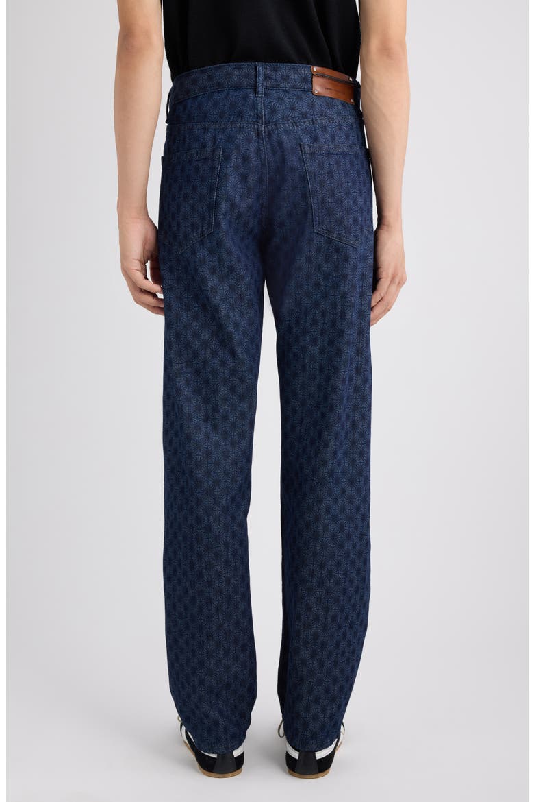 Panthero Bis Print Denim Straight Leg Jeans, Alternate, color, DESSIN BLUE