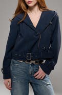 AZALEA WANG Vanta Faux Leather Moto Jacket
