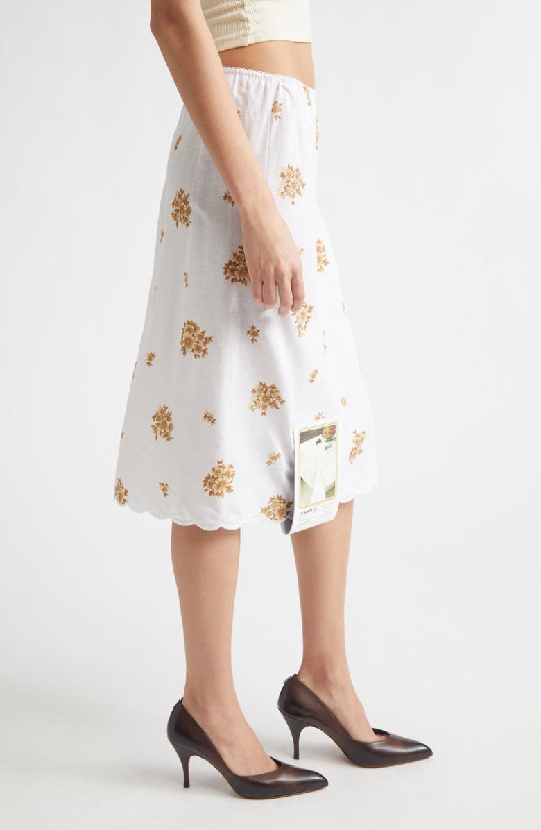 JULIE KEGELS Sisley Armchair Print Cotton Slip Skirt, Alternate, color, Flower