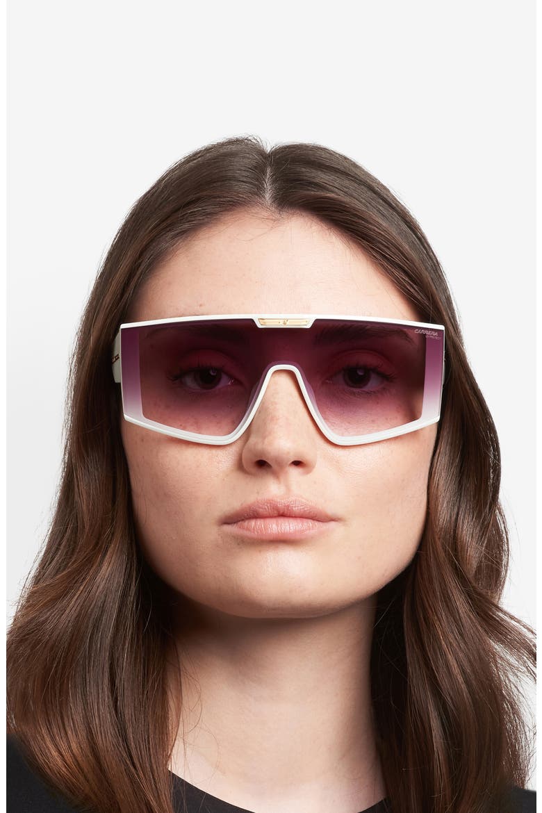 Victory C 99mm Rectangular Mask Sunglasses, Alternate, color, IVORY