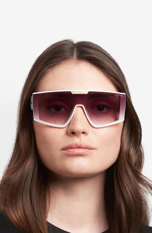 Carrera Eyewear Victory C 99mm Rectangular Mask Sunglasses In White