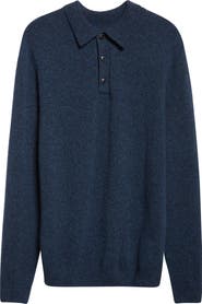 Sunspel Lambswool Polo Sweater