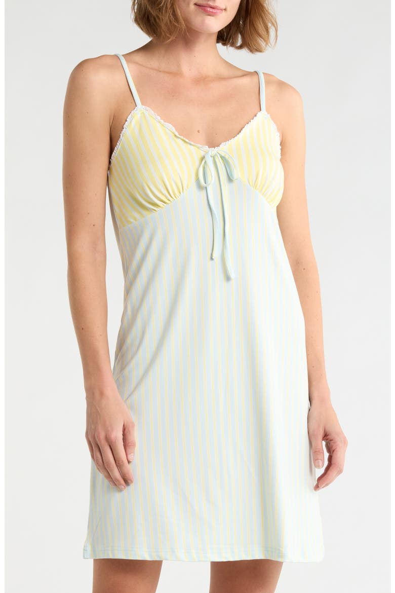Striped Jersey Chemise, Main, color, SALT WATER