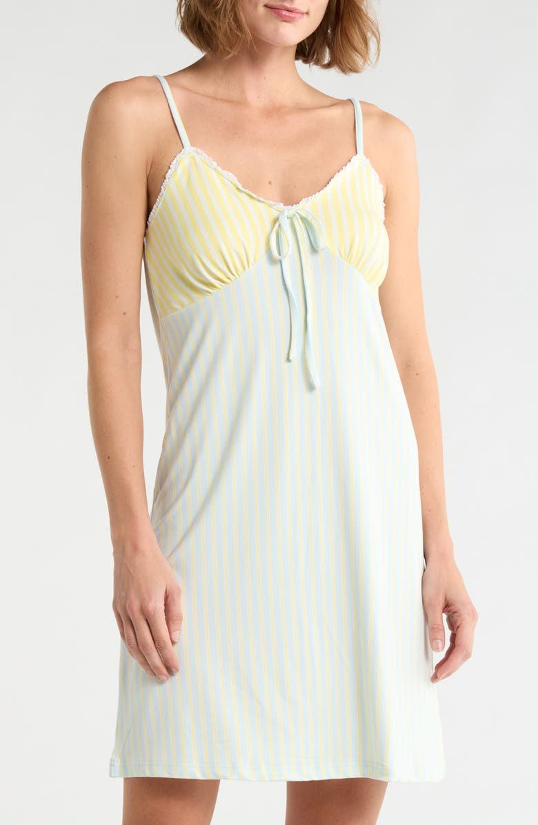 French Connection Striped Jersey Chemise, Main, color, Salt Water
