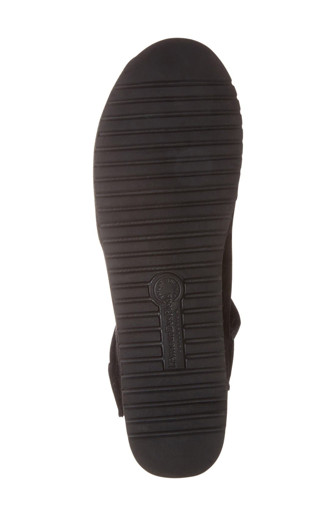 L'Amour des Pieds Amadour Platform Sandal, Alternate, color, Black Suede Leather