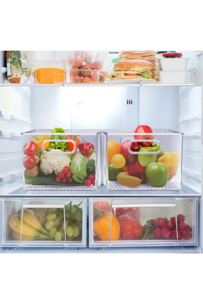 Large Clear Storage Bins - Pack of 4, Alternate, color, CLEAR