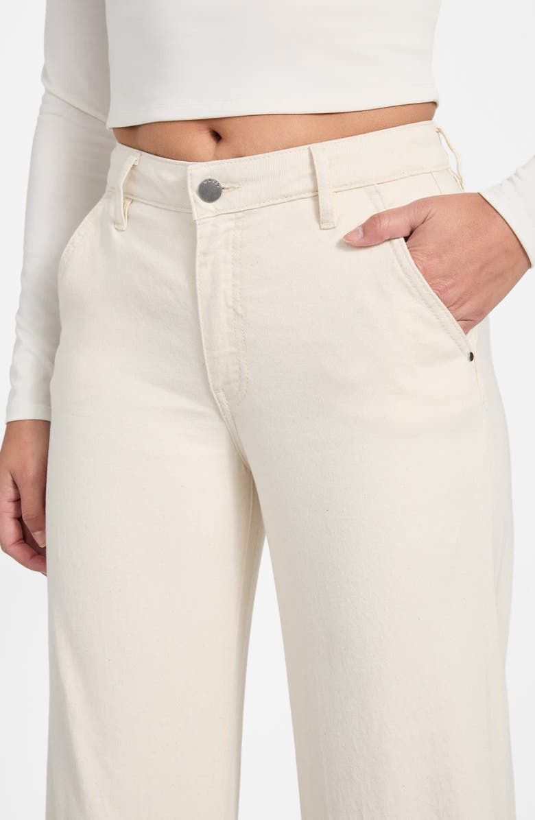 GUESS Zoya High Waist Wide Leg Jeans, Alternate, color, Beige