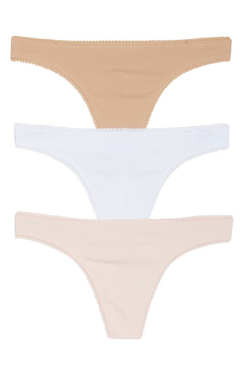 Cabana Cotton 3-Pack Thongs