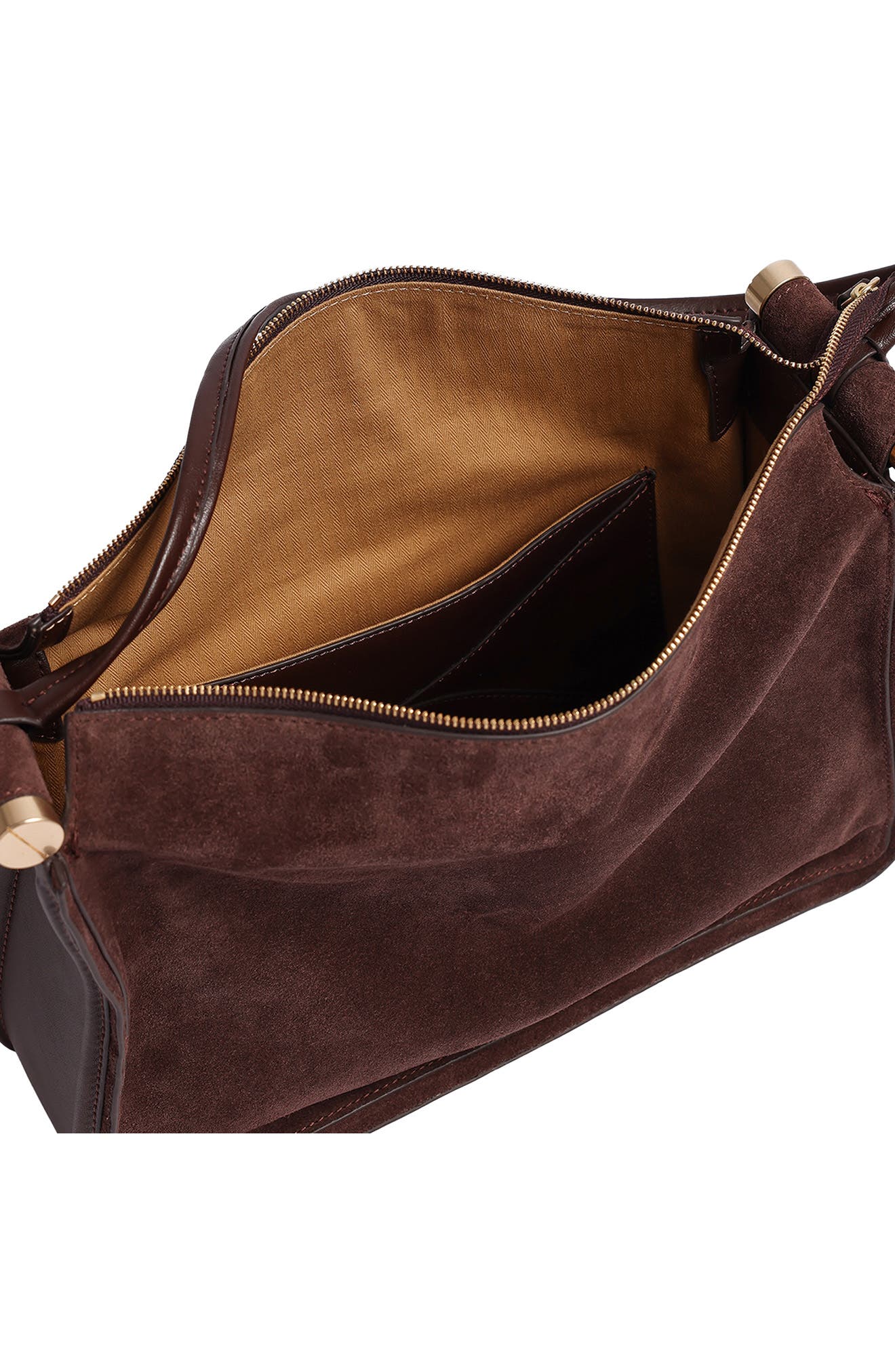 Highline Large Leather Shoulder Bag, Alternate, color, CHOCOLATE