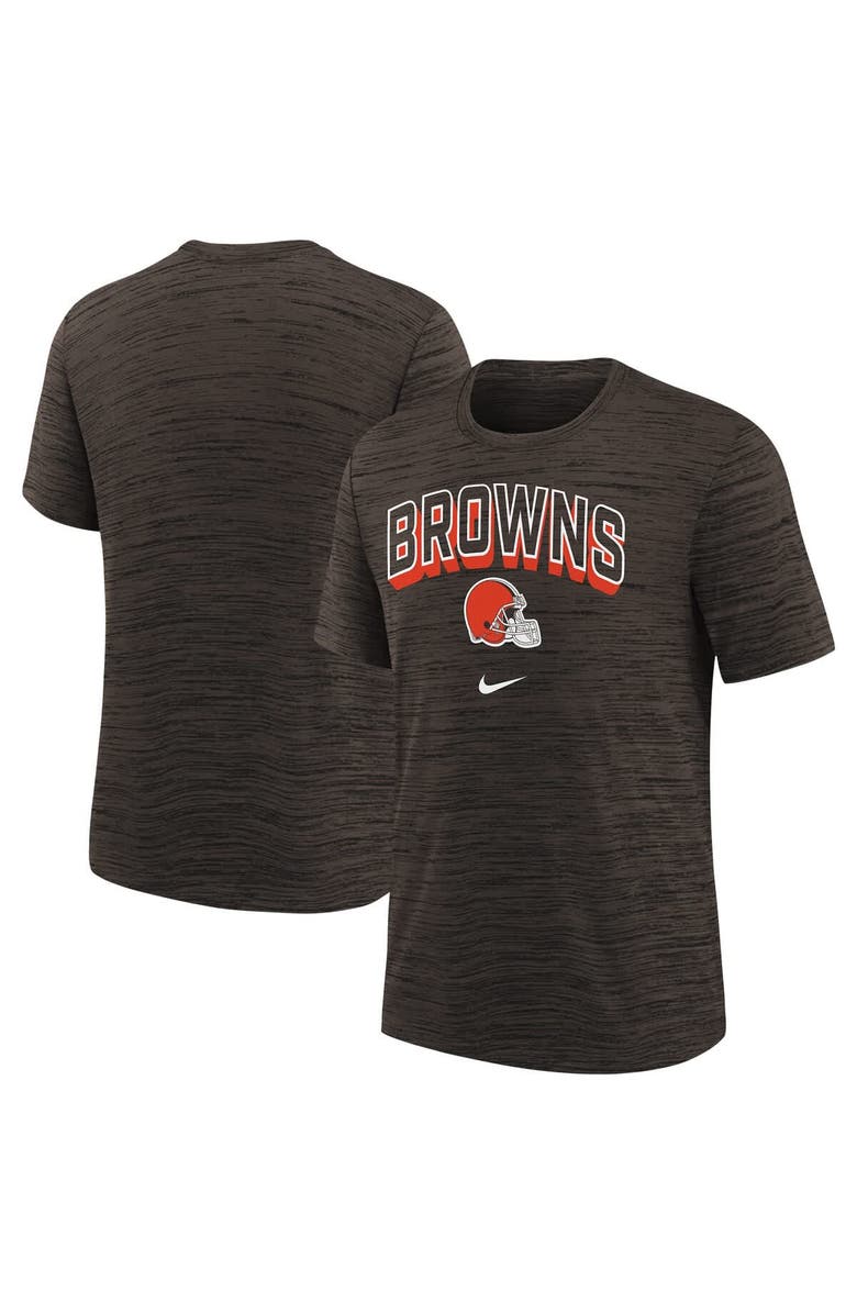 Nike Youth Nike Brown Cleveland Browns Sideline Velocity Performance T-Shirt, Main, color,