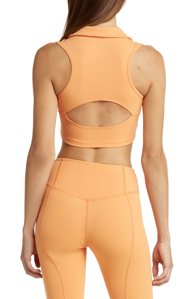 Solely Fit Fearless Back Cutout Crop Polo, Alternate, color, 