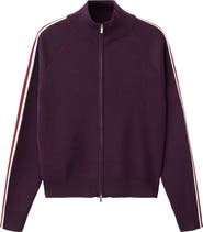 MANGO Side Stripe Zip Cardigan