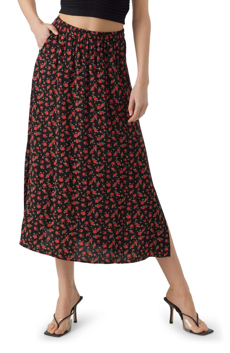 VERO MODA Easy Floral Maxi Skirt, Main, color,