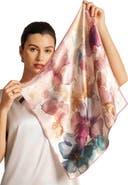 SILKSILKY Pure silk colored square scarf