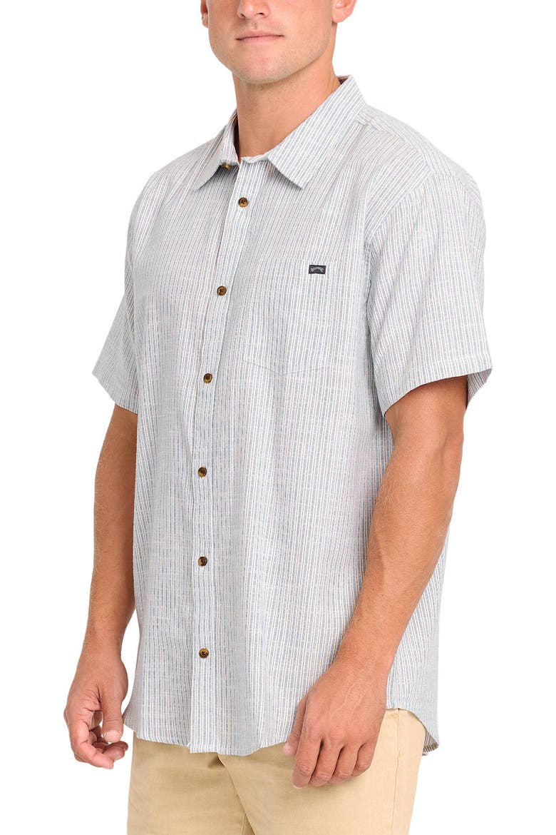All Day Stripe Short Sleeve Shirt, Alternate, color, OFF WHITE