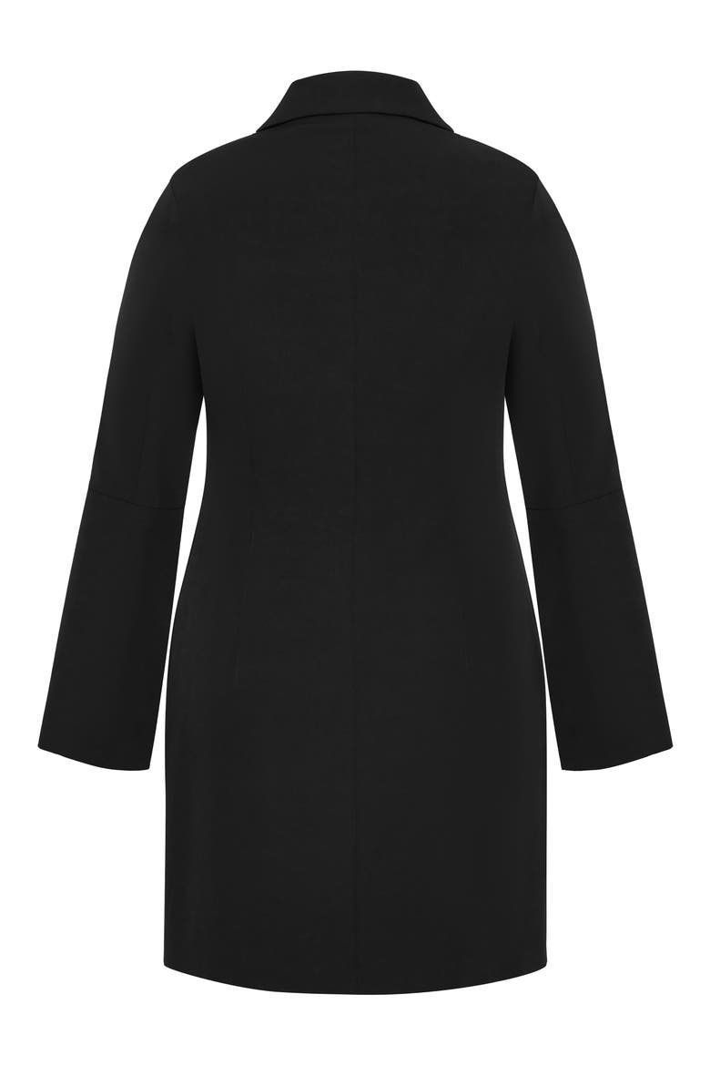 Ryleigh Long Sleeve Coat Dress, Alternate, color, BLACK