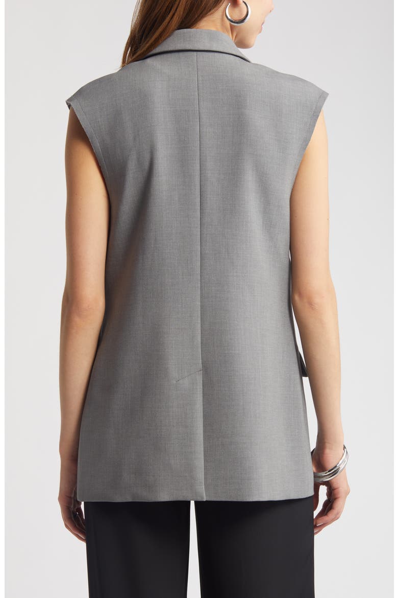 Longline Raw Shoulder Vest, Alternate, color, GREY MOCKINGBIRD HEATHER