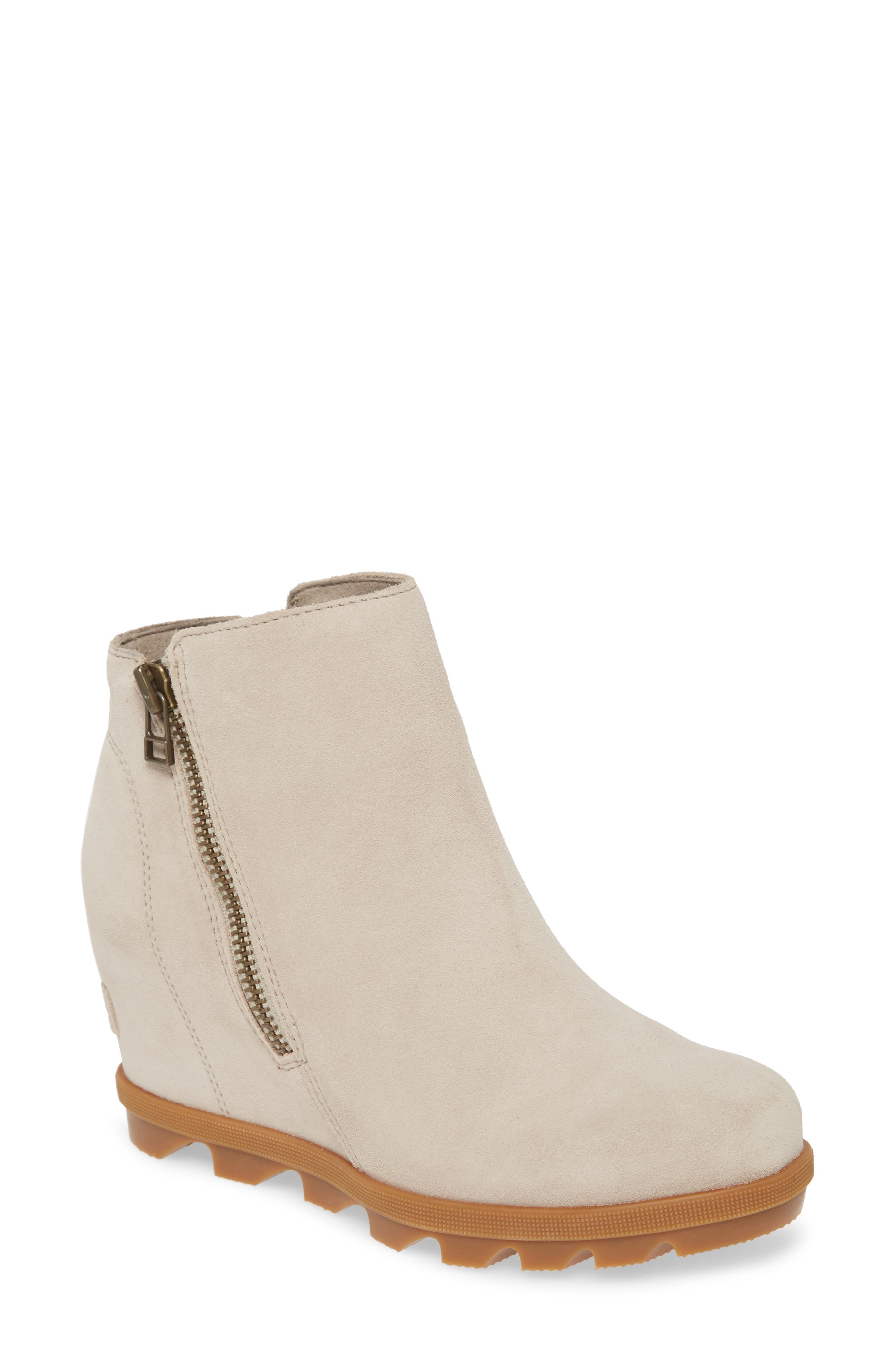 Joan of Arctic II Waterproof Wedge Boot, Main, color, SOFT TAUPE SUEDE