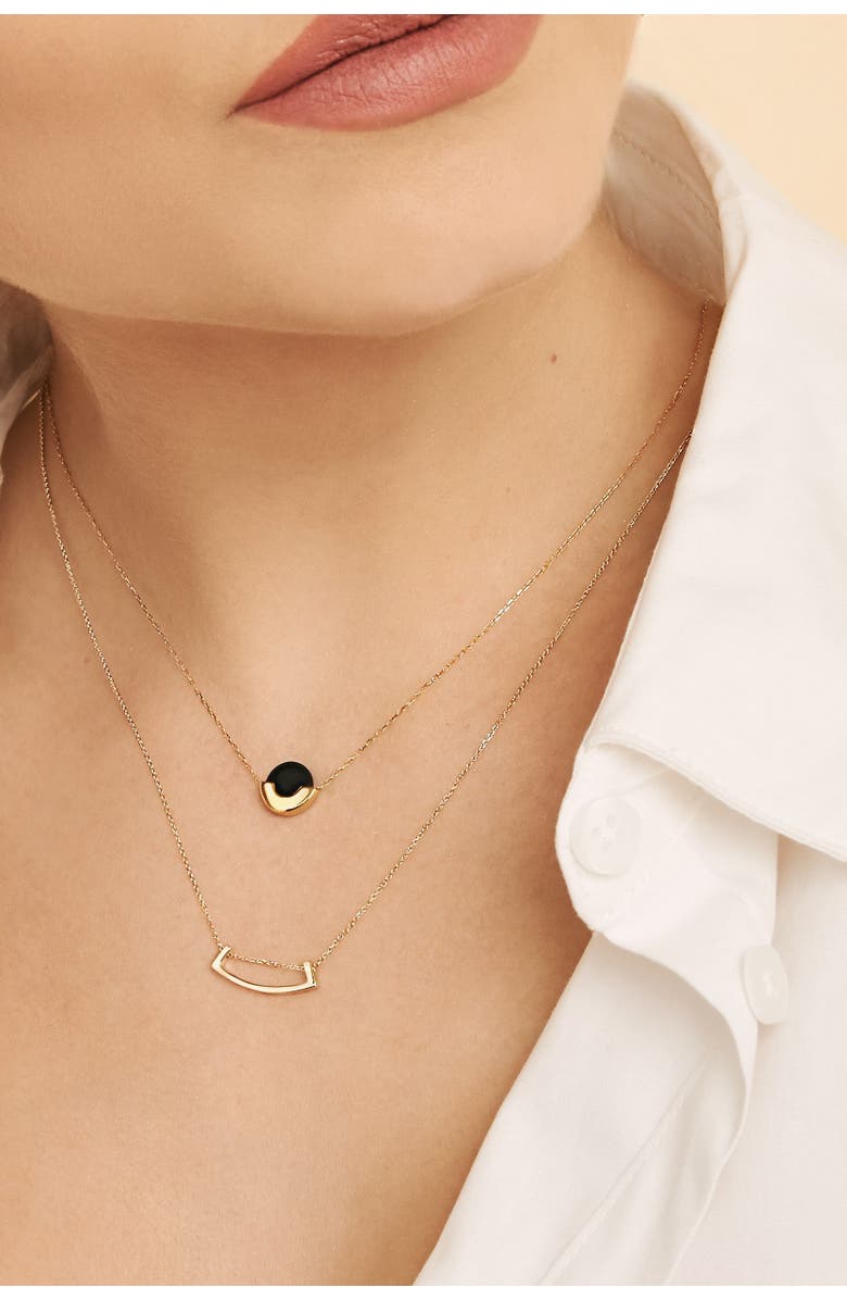 Oradina 14K Yellow Gold Hampton Pendant Necklace, Alternate, color, Yellow Gold