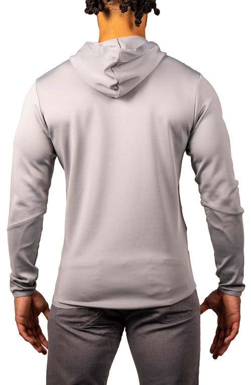 Maceoo Shield Grey Zip Hoodie In Grey