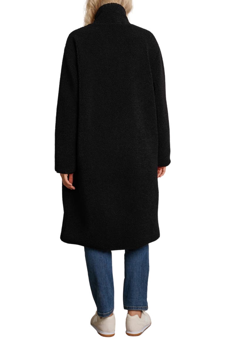 Teddi Maternity & Baby Wearing Long Coat, Alternate, color, BLACK