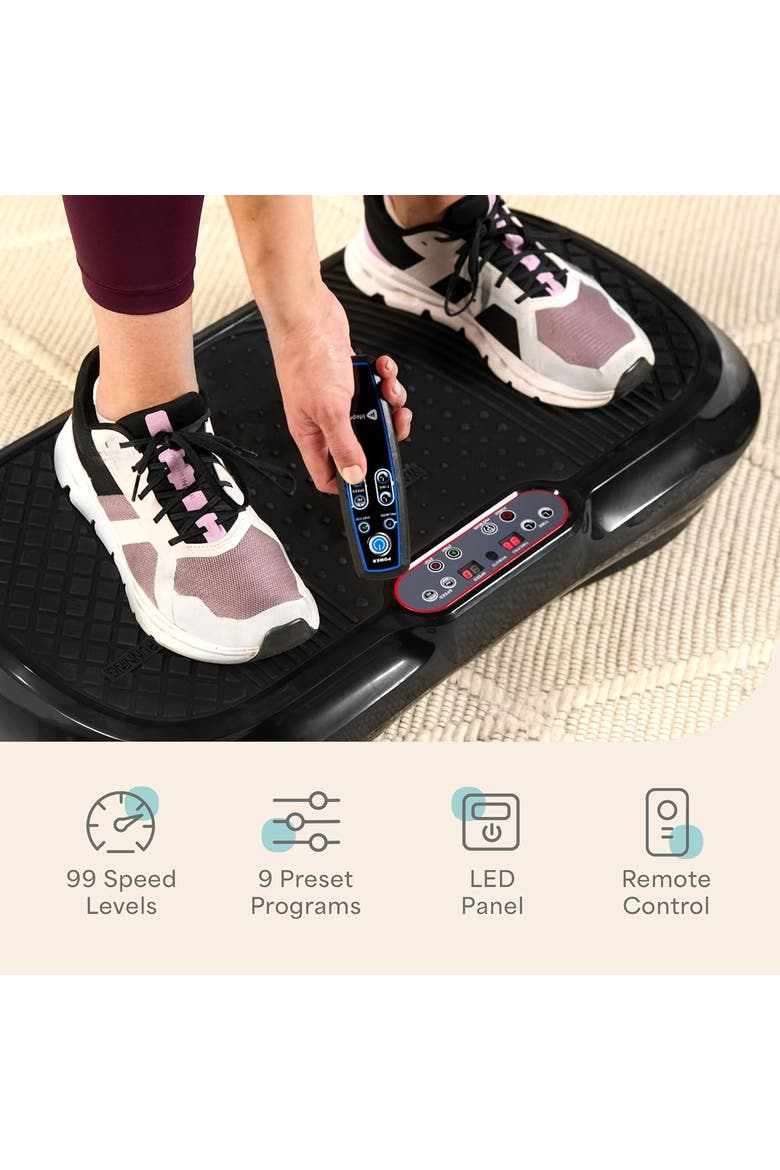 Waver Vibration Plate Exercise Machine Whole Body Vibrating Platform, Alternate, color, Black