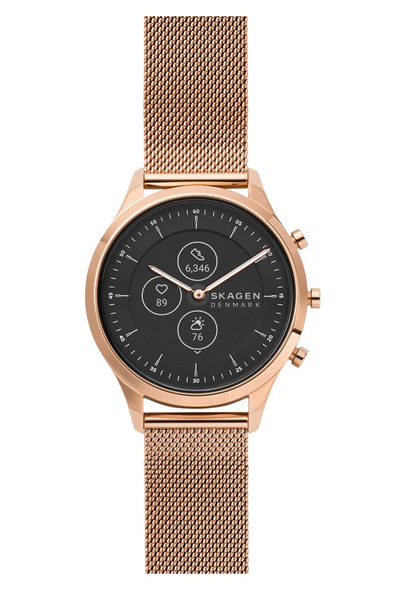 Jorn Hybrid HR Mesh Strap Watch, 38mm, Main, color, ROSE GOLD