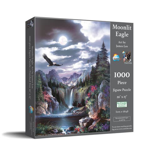 Moonlit Eagle 1000 piece Jigsaw Puzzle for Adults