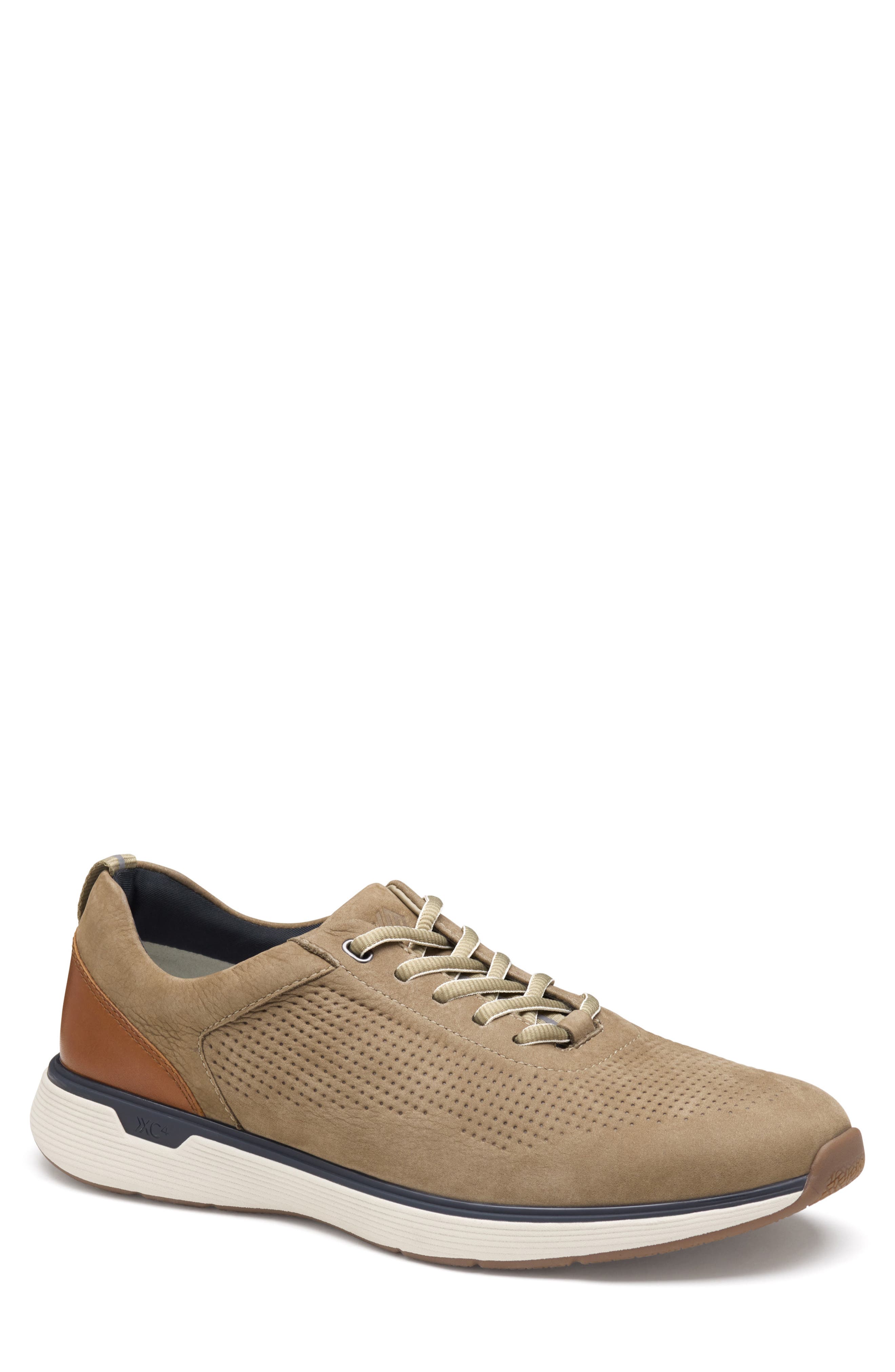Johnston & Murphy Prentiss 2 Waterproof Sneaker, Main, color, Taupe Tumbled Nubuck