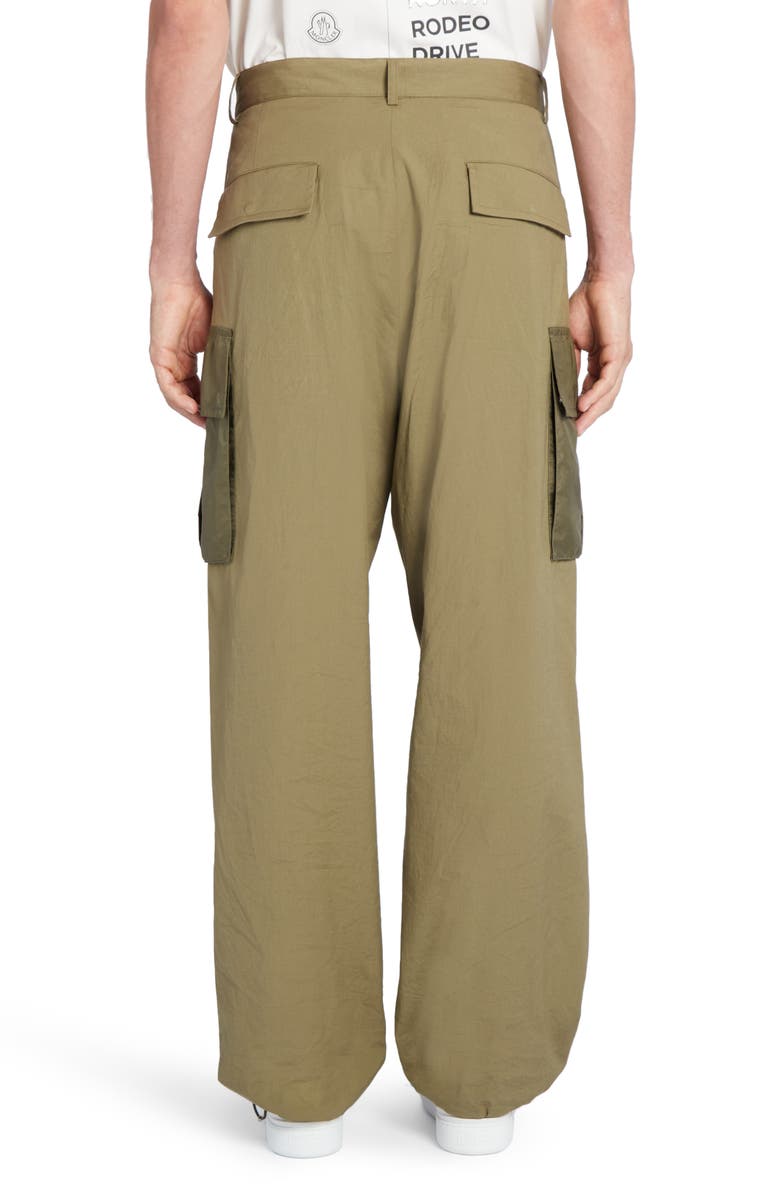 Moncler Stretch Poplin Cargo Pants, Alternate, color,