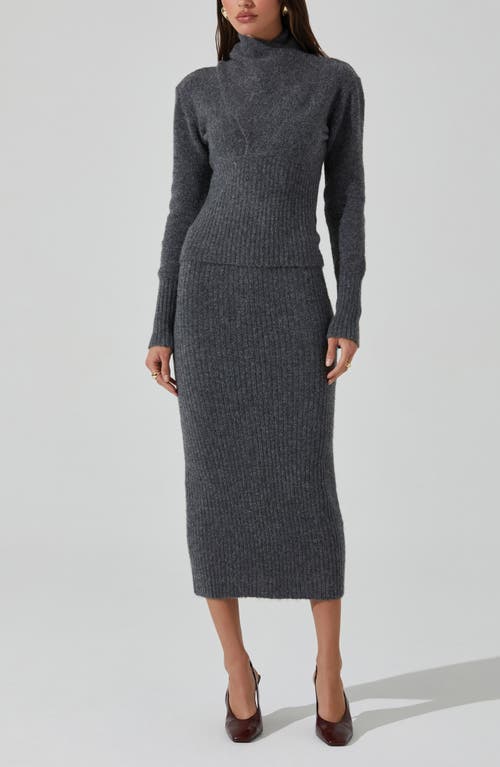 Astr The Label Neve Cowl Neck Sweater In Gray