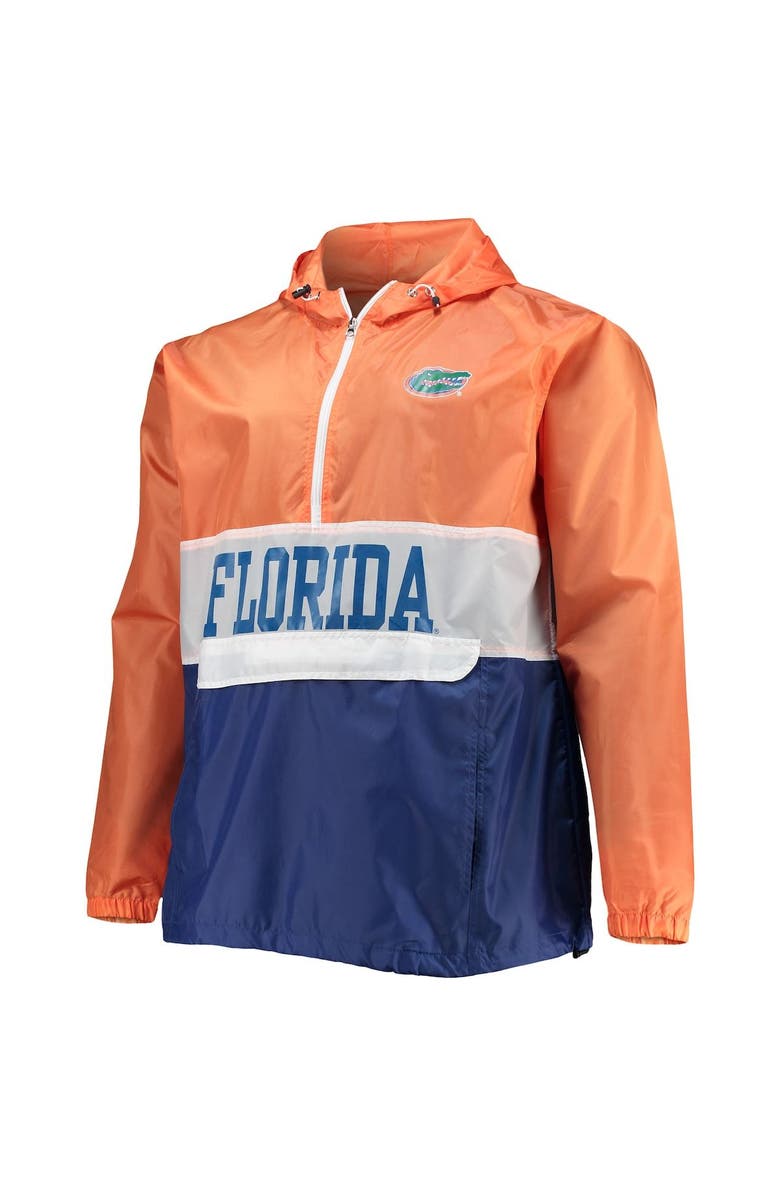 PROFILE Men's Fanatics Branded Orange/Royal Florida Gators Big & Tall Water-Resistant Half-Zip Hoodie, Alternate, color, 