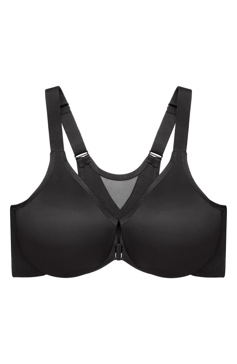 Glamorise WonderWire<sup>®</sup> Front Close Underwire Sports Bra, Alternate, color, Black