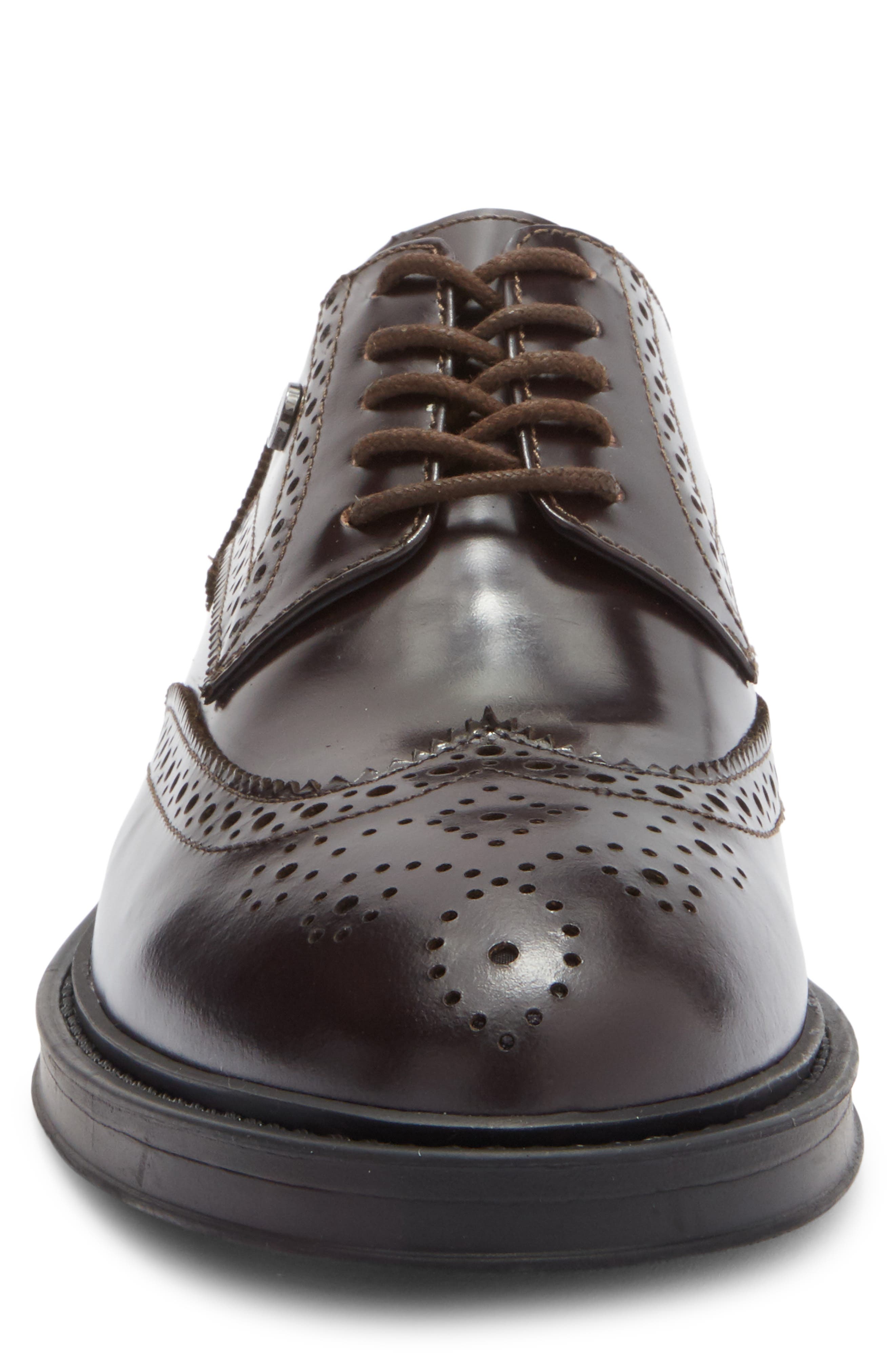 Crip Wingtip Derby, Alternate, color, DARK BROWN