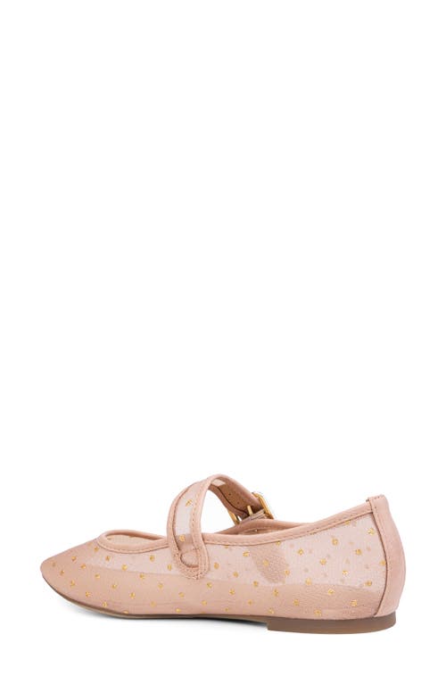 Me Too Gillie Mesh Mary Jane Flat In Hush Blush