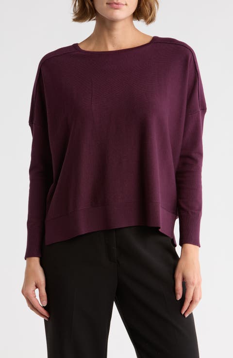 Drop Shoulder Tunic Sweater