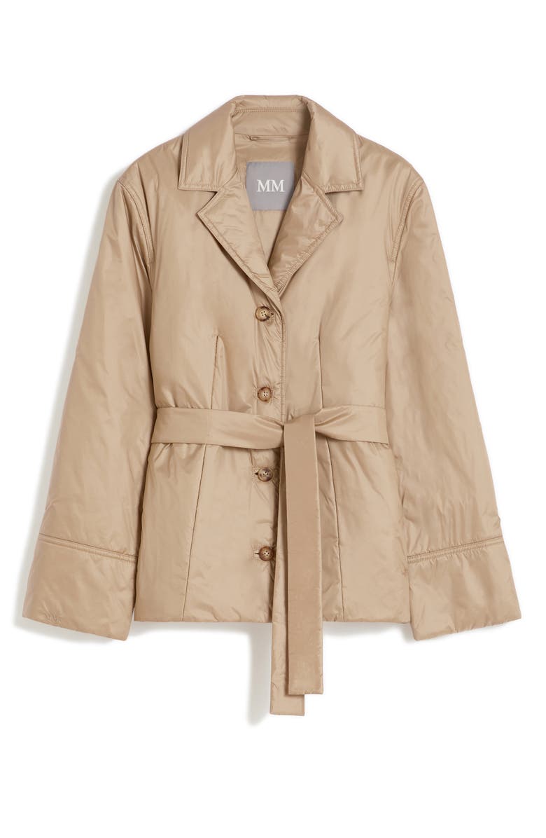 MM by Max Mara Sequoia Insulated Belted Jacket, Alternate, color, Beige