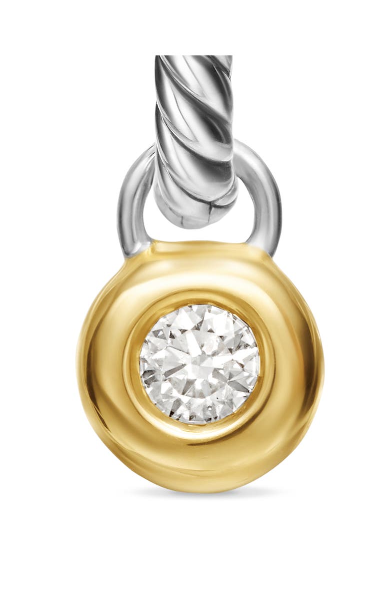 David Yurman Petite Cable Huggie Hoop Earrings, Alternate, color, Silver/Gold