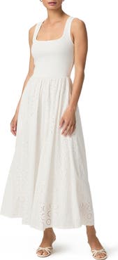 PAIGE Morel Eyelet Sleeveless Maxi Sundress