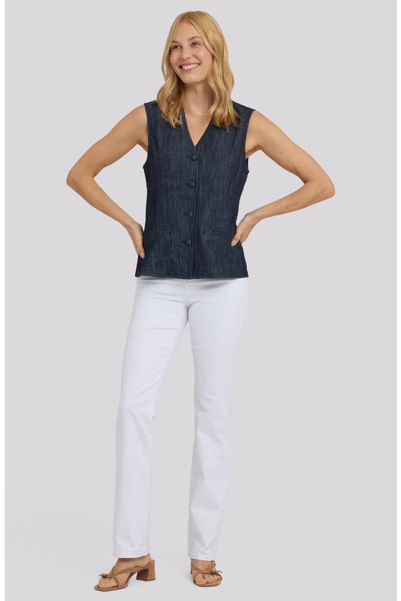 Denim Vest, Alternate, color, DARK INDIGO