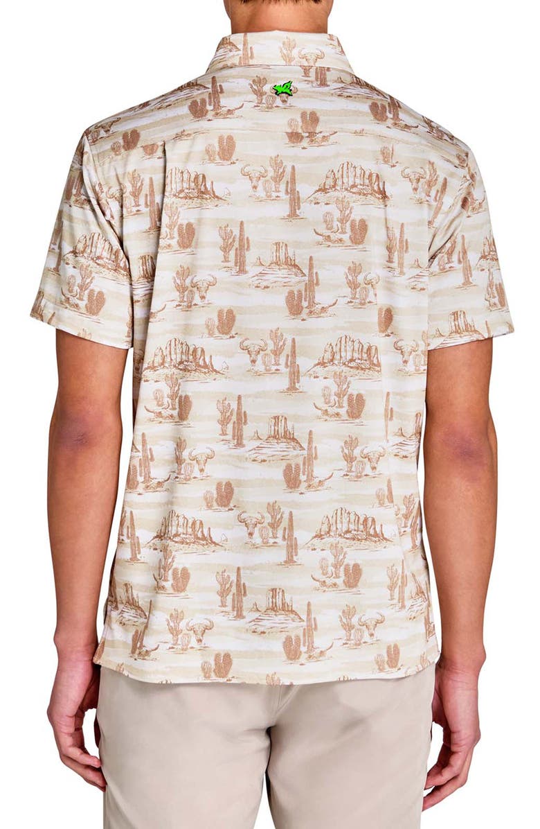 CONSTRUCT Regular Fit Desert Recycled Performance Golf Button-Down Shirt, Alternate, color, Sandstone