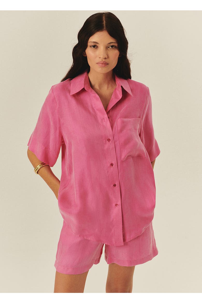 Miranda Lyocell Shirt, Alternate, color, PINK