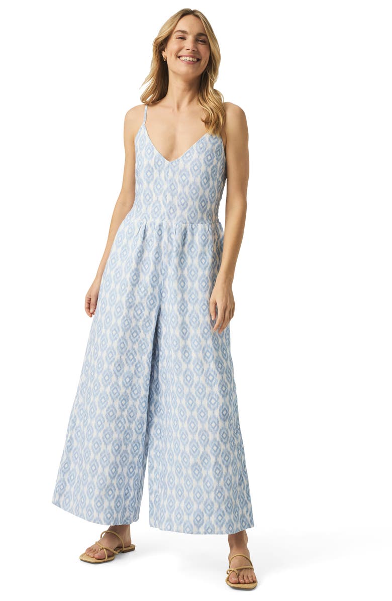 Splendid Gabrielle Ikat Sleeveless Wide Leg Jumpsuit, Alternate, color, 