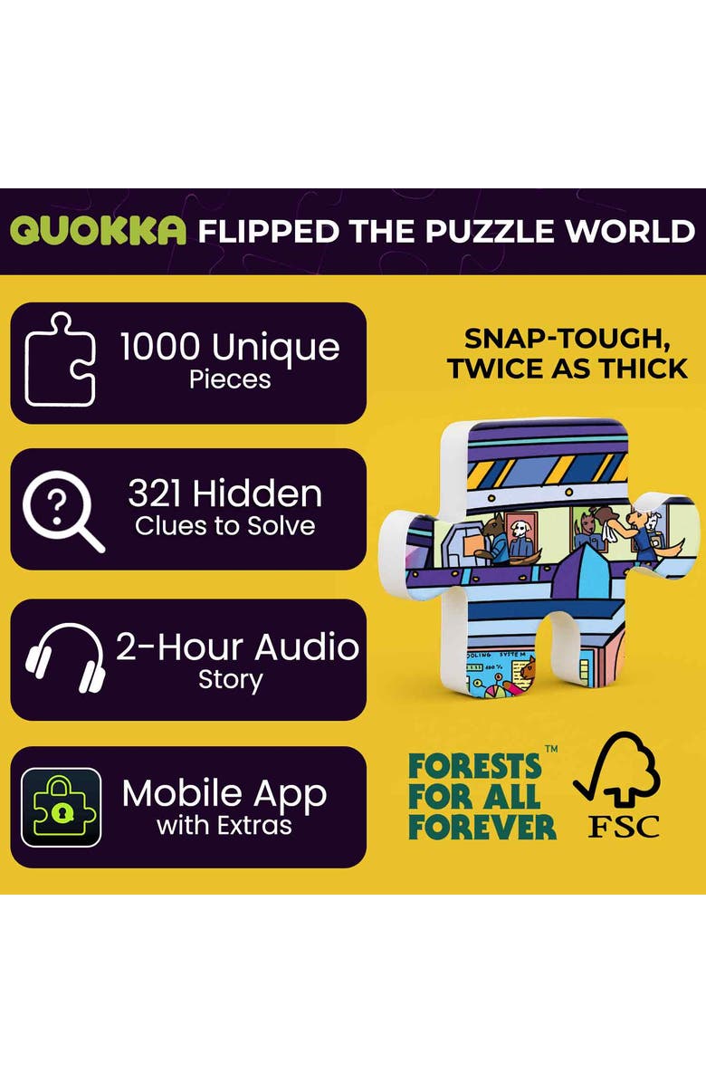 Quokka 1000 Piece Jigsaw Puzzle for Adults - Galactic Tails, Cruise Vistas & Knightly Cats, Alternate, color, Galactic Tails