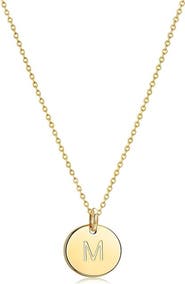 House of Frosted Initial Pendant Necklace