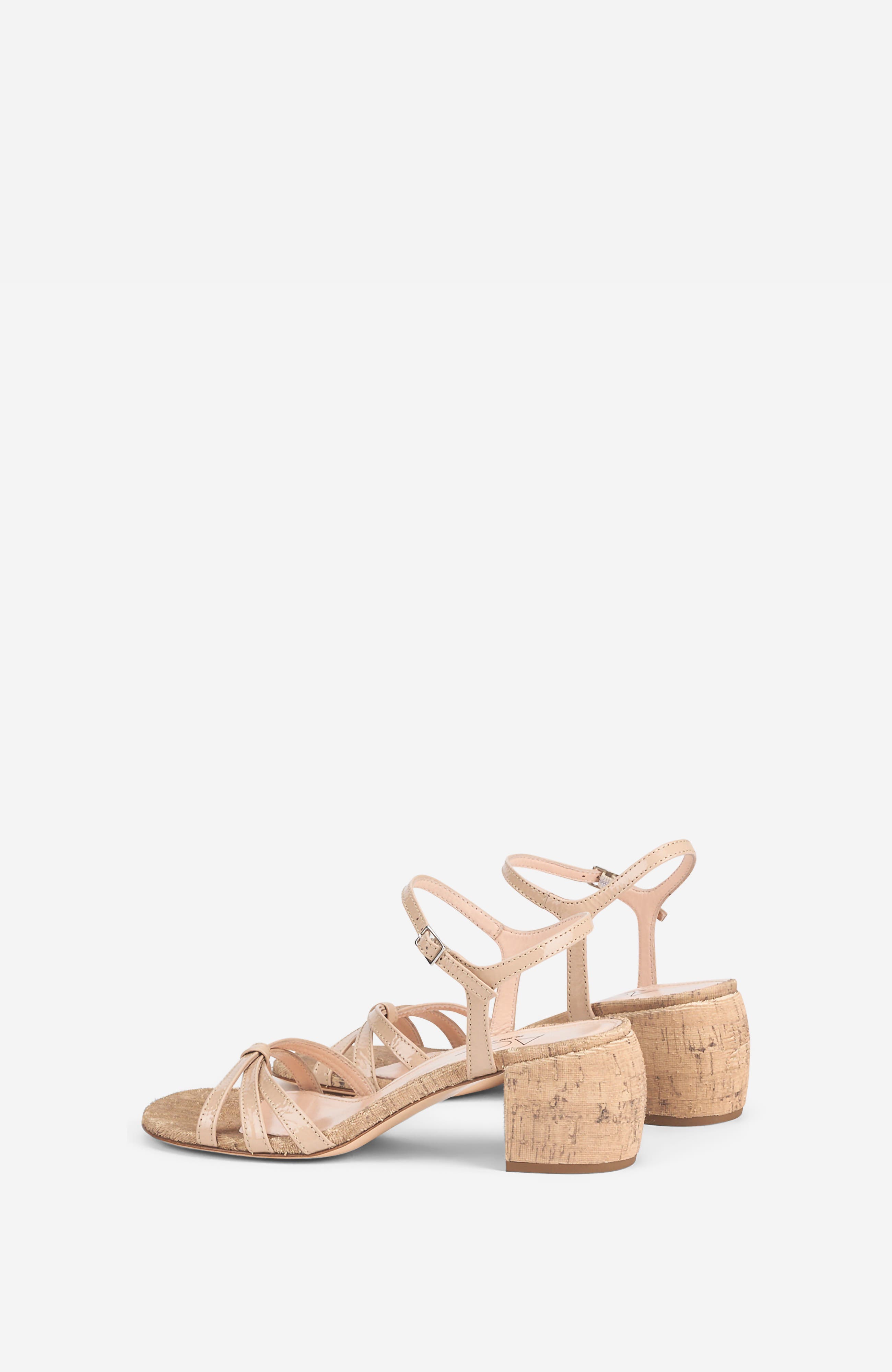 Clio Sandal with Medium Heel, Alternate, color, Powder Pink Patent