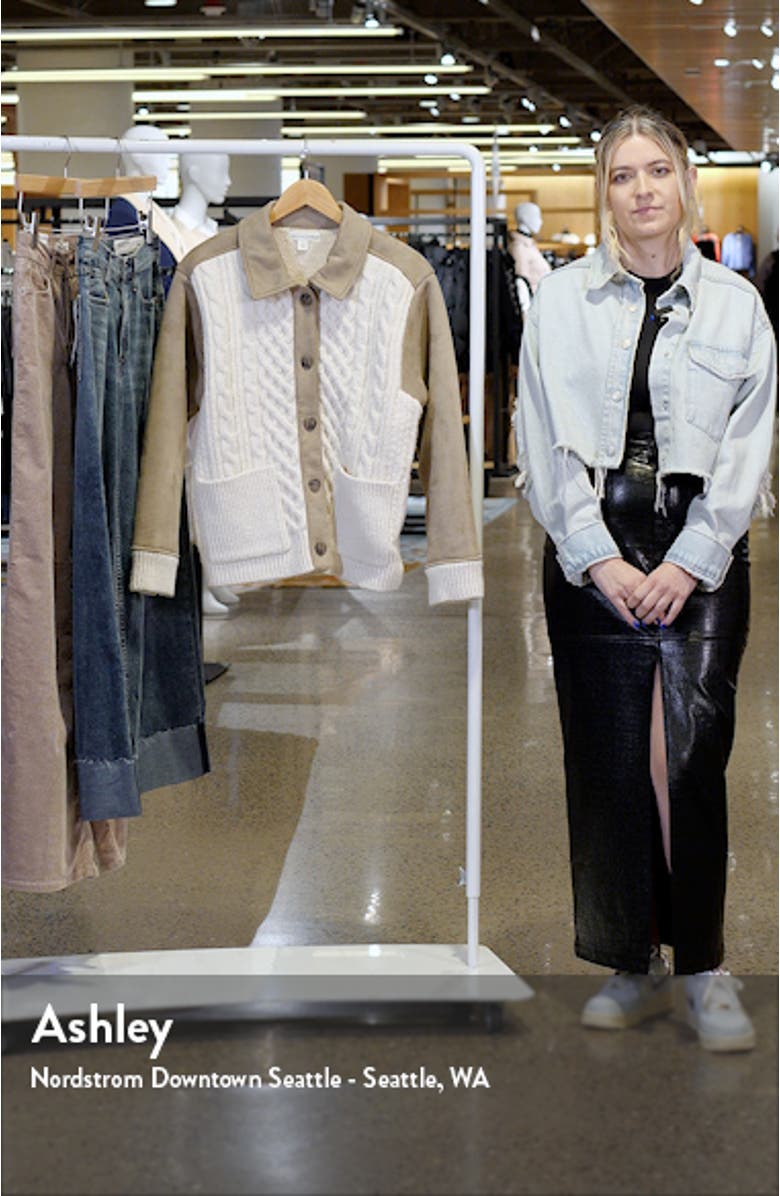 Faux Suede & Faux Shearling Sweater Jacket, sales video thumbnail