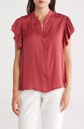Gemma + Jane Ruffle Sleeve Button-Up Shirt